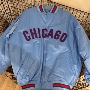 Sky Blue Chicago Cubs Varsity Jacket